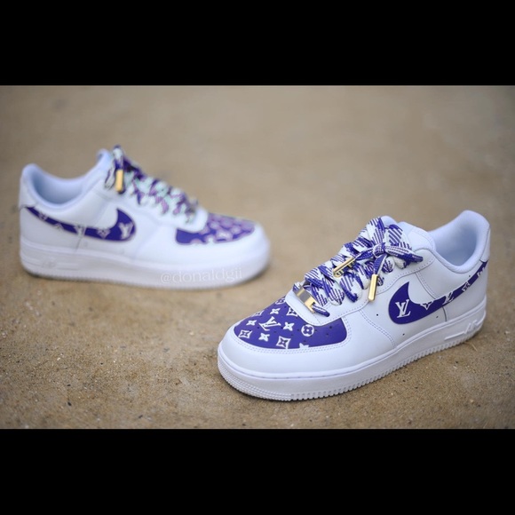 Nike Air Force 1 ‘07 Custom Blue - Picture 3 of 4